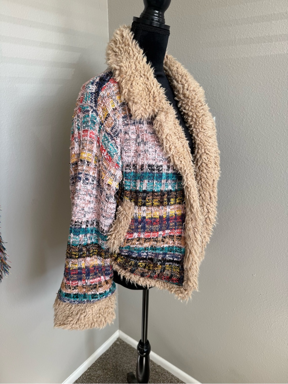 Anthropologie Multicolor Cropped Sweater Jacket - Picture 2 of 4